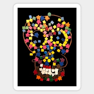 5yo's Board Game Mosaic - Sugar Skull Sticker